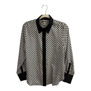 H&M Black and White Button Down Shirt